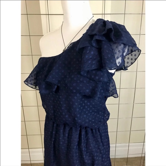 RUE21 Navy Blue One Shoulder Dress - Picture 2 of 4